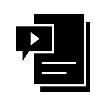 video script icon or logo isolated sign symbol vector illustration - high quality black style vector icons
