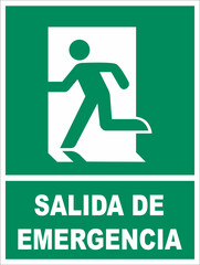 señal, verde, emergencia, CE002, salida de emergencia, salida, evacuar, pictograma, icono, izquierda, puerta emergencia, evacuación , ruta, señalética, norma, normatividad, estándar, señalética 