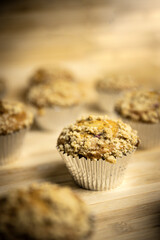 Homemade apple crumble muffin