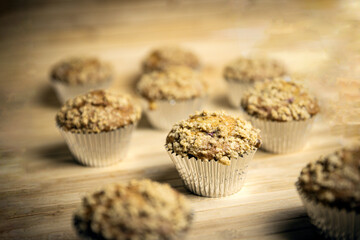 Homemade apple crumble muffin