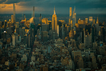 Fototapeta na wymiar New York City, Skyline Sunset