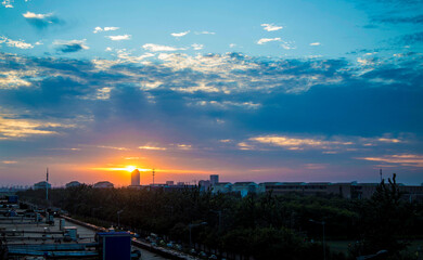Sunset and dawn sky background