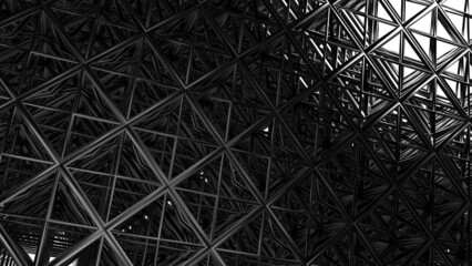 ビジネス VJ ワイヤーフレーム 格子 鉄骨 白黒 [別Verあり]