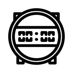 digital clock icon or logo isolated sign symbol vector illustration - high quality black style vector icons
