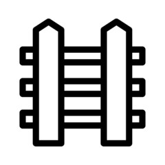 fence icon or logo isolated sign symbol vector illustration - high quality black style vector icons
