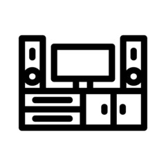 home theater icon or logo isolated sign symbol vector illustration - high quality black style vector icons
