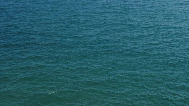 Travel destination, view on spain beach, blue sea and mountains, costa brava catalonia