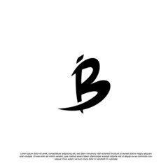 Creative letter B or IB logo design vector