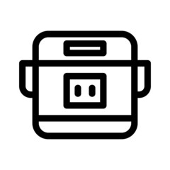 rice cooker icon or logo isolated sign symbol vector illustration - high quality black style vector icons
