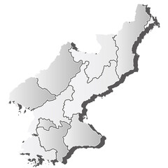 北朝鮮　地図　シルエット　アイコン