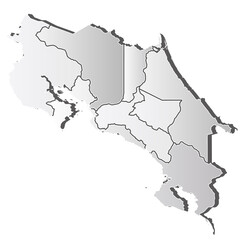 Fototapeta premium コスタリア 地図 シルエット アイコン