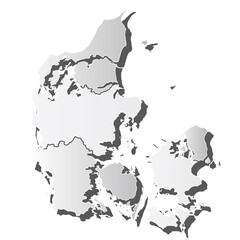 デンマーク　地図　シルエット　アイコン