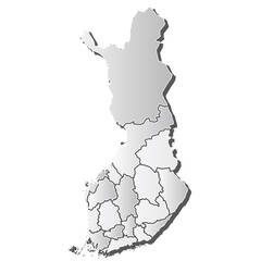 フィンランド　地図　シルエット　アイコン