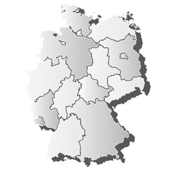 ドイツ　地図　シルエット　アイコン