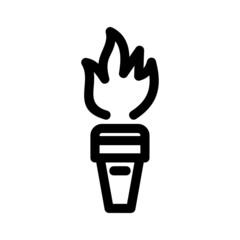 torch icon or logo isolated sign symbol vector illustration - high quality black style vector icons
