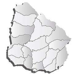 ウルグアイ　地図　シルエット　アイコン