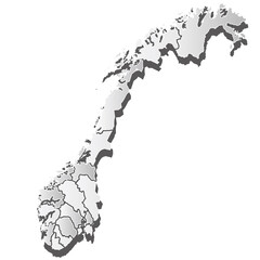 ノルウェー　地図　シルエット　アイコン
