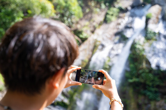 take a picture of Tam Nang waterfall in Phang Nga