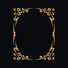 decorative photo frame and ornament, divider with floral in vintage style. Vector illustration.