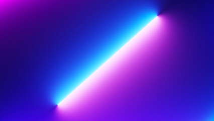 3d render of flash neon and light glowing on dark scene. Speed light moving lines.