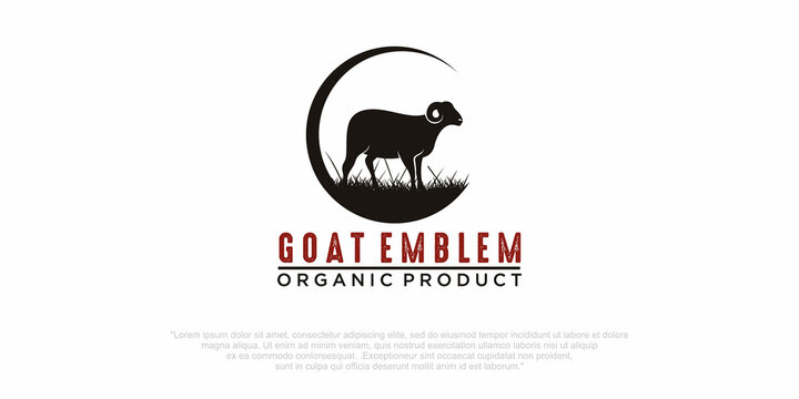 goat logo concept design vector