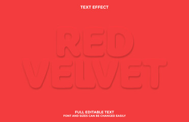 Text Effect Emboss Red Velvet