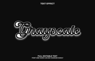 Text Effect Grayscale Design