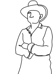 continuous line drawing - people 