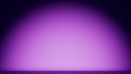 Interior Violet room. Focal light in a empty background. Violet empty room with a frontal view.