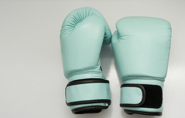 boxing gloves on floor no person in sport gear concept