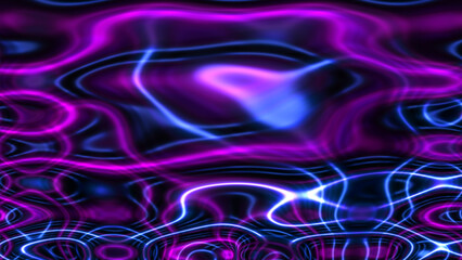 Abstract futuristic blurred color spots and streaks of light on a black background, bright changing curves, cosmic creative background, abstract pattern