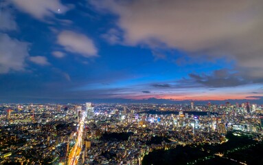 東京夜景　渋谷　新宿