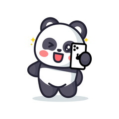 panda is posing cute and adorable
