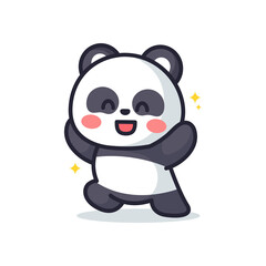 panda is posing cute and adorable