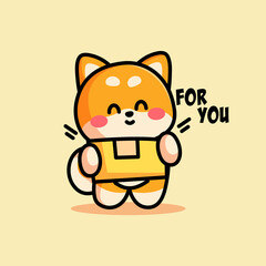 shiba inu is posing cute and adorable