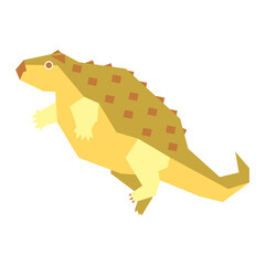 Colorful abstract geometric vector illustration of a prehistoric creature.