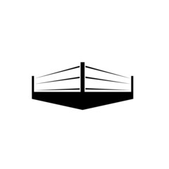simple boxing ring icon illustration design