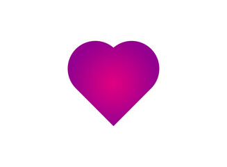 Fototapeta na wymiar heart love icon - heart symbol, valentine day - romance illustration isolated.