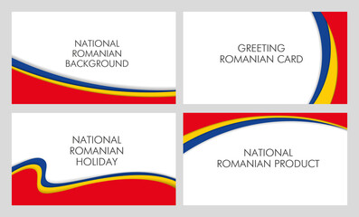 National Romanian background. A set of blanks for texts. Vector graphics