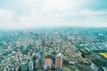 Obraz premium Taipei 101 building, Taiwan, China, China overlooks the city skyline