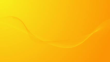 abstract smooth curve line on yellow gradient lighting color background with blank space for website banner and poster or decorative presentation and modern graphic design