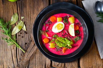 Botwinka Polish spring beetroot soup