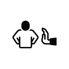 Black solid icon for excuse