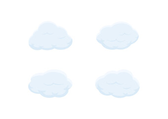 cloud vector isolated on white background ep220