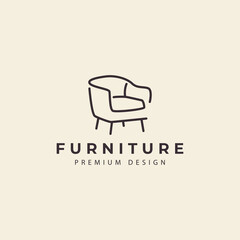 abstract chair furniture logo  design vector icon illustration graphic creative