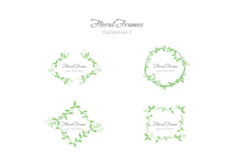 wicker foliage floral frame vector ep01