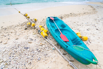 Kayaks on the tropical beach,Thailand
