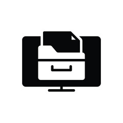 Black solid icon for repository
