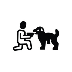 Black solid icon for treat
