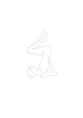 Illustration of a woman in yoga pose exercise vecrtor